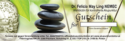Gutschein, Geschenkgutschein Akupunktur Dr. Felicia Nemec, Pöchlarn, Bezirk Melk, Niederösterreich, Donau